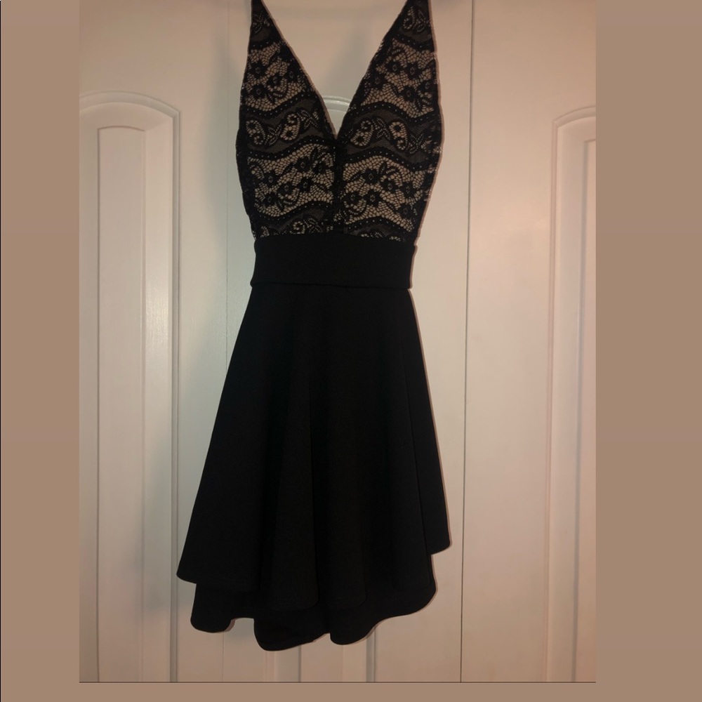 Black lace romper